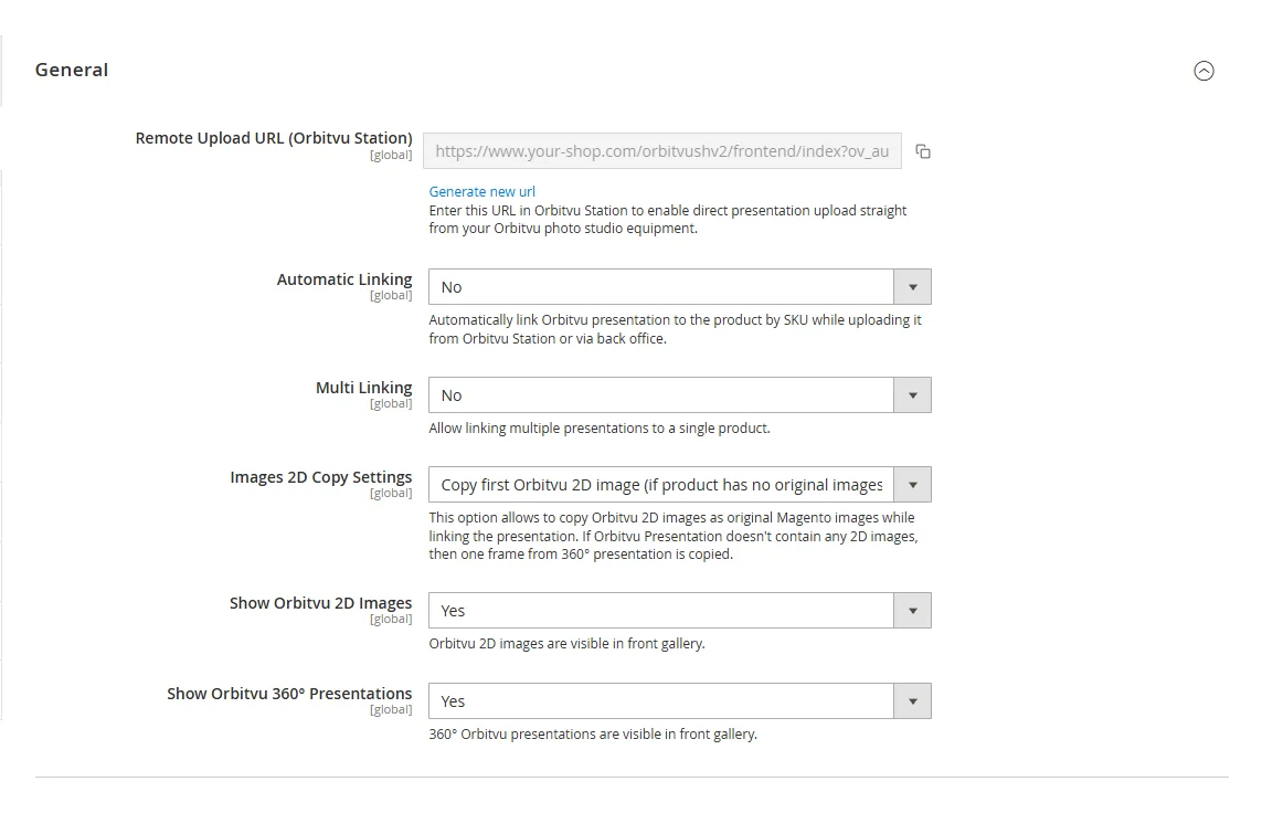 General settings